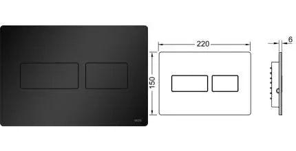 Кнопка смыва «TECE» Solid 9240416 чёрная