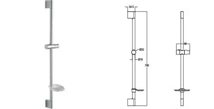 Штанга для душа «Bravat» D141C-1 хром
