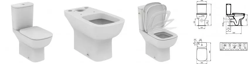 Унитаз компакт «Ideal Standard» Esedra T283401/T282801 (T318101) белый с сиденьем дюропласт с микролифтом белое Унитаз компакт «Ideal Standard» Esedra T283401/T282801 (T318101) белый с сиденьем дюропласт с микролифтом белое