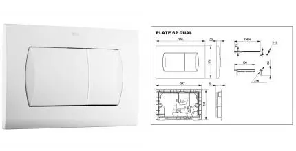 Кнопка смыва «Roca» In-Wall 62B белая