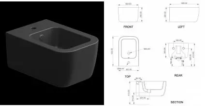 BRIO биде подвесн nero/matt BRBISO003 · Brio, GSG, BRBISO003