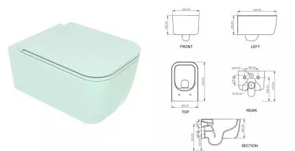 Подвесной унитаз безободковый «GSG» Brio BRWCSO024 (BRCOPRSLTICR024) Acqua lucido с сиденьем с микролифтом Подвесной унитаз безободковый «GSG» Brio BRWCSO024 (BRCOPRSLTICR024) Acqua lucido с сиденьем с микролифтом