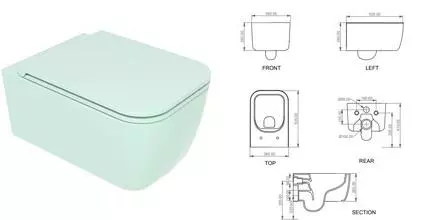 Подвесной унитаз безободковый «GSG» Brio BRWCSO025 (BRCOPRSLTICR025) Acqua matt с сиденьем с микролифтом Подвесной унитаз безободковый «GSG» Brio BRWCSO025 (BRCOPRSLTICR025) Acqua matt с сиденьем с микролифтом