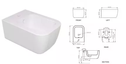 Подвесное биде «GSG» Brio BRBISO000 Bianco lucido Подвесное биде «GSG» Brio BRBISO000 Bianco lucido