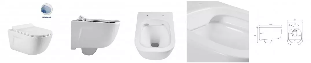 Подвесной унитаз безободковый «Vincea» Idea VT1-33 белый с сиденьем дюропласт с микролифтом белое Подвесной унитаз безободковый «Vincea» Idea VT1-33 белый с сиденьем дюропласт с микролифтом белое