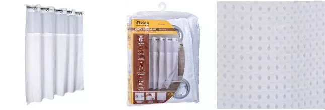 Штора для ванной «Fixsen» Hotel FX-3319E 180/180 белая