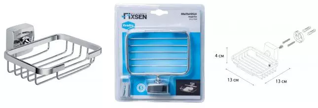 Мыльница «Fixsen» Kvadro FX-61309 на стену хром Мыльница «Fixsen» Kvadro FX-61309 на стену хром