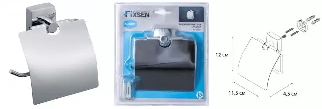 Держатель для туалетной бумаги «Fixsen» Kvadro FX-61310 на стену хром Держатель для туалетной бумаги «Fixsen» Kvadro FX-61310 на стену хром