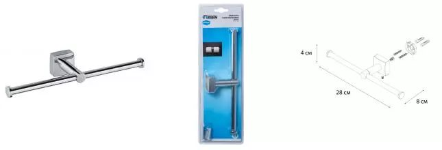 Держатель для туалетной бумаги «Fixsen» Kvadro FX-61310D на стену хром