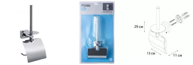 Держатель для туалетной бумаги «Fixsen» Kvadro FX-61310E на стену хром