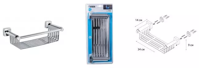 Полка в ванну «Fixsen» Kvadro FX-61323 на стену хром