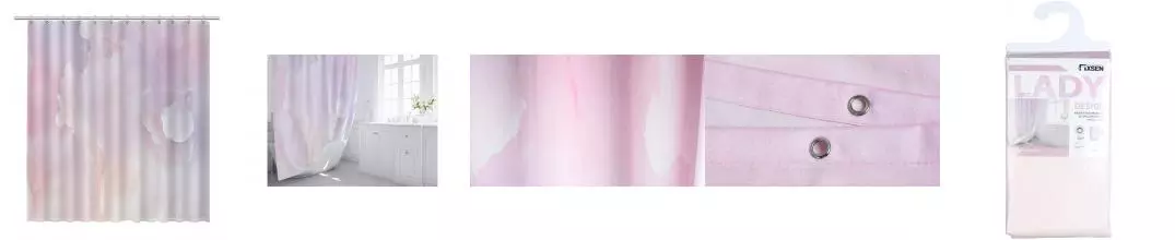 Штора для ванной «Fixsen» Lady FX-2517 180/200 розовая