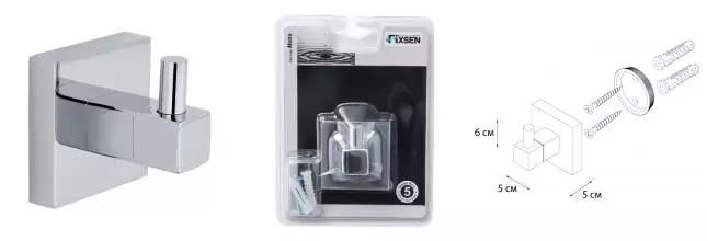 Крючок «Fixsen» Metra FX-11105 на стену хром Крючок «Fixsen» Metra FX-11105 на стену хром