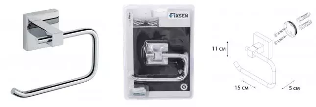 Держатель для туалетной бумаги «Fixsen» Metra FX-11110A на стену хром