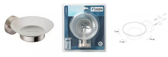 Мыльница «Fixsen» Modern FX-51508 на стену сатин