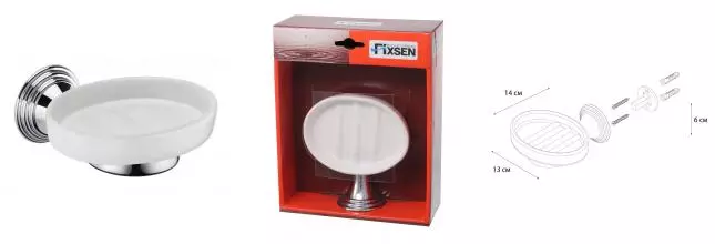 Мыльница «Fixsen» Best FX-71608 на стену хром/белая