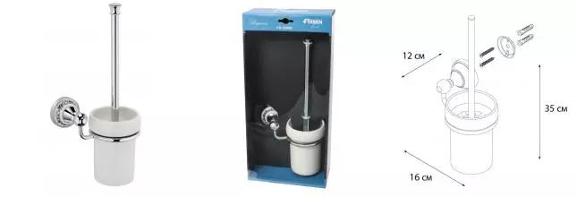 Ёршик для унитаза «Fixsen» Bogema FX-78513 на стену хром/белый Ёршик для унитаза «Fixsen» Bogema FX-78513 на стену хром/белый