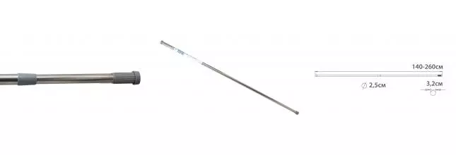 Карниз для ванной «Fixsen» FX-51-201 на стену хром