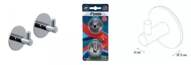 Крючок «Fixsen» FX-558B на стену хром