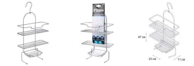 Полка в ванну «Fixsen» FX-870 на стену хром