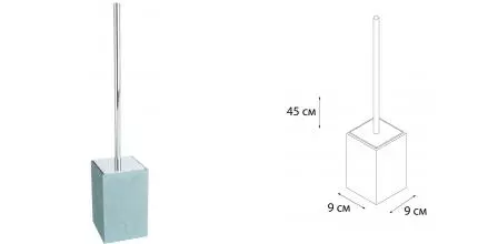 Ёршик для унитаза «Fixsen» Gusto FX-300-5 напольный зелёный/хром