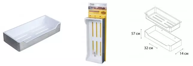 Полка в ванну «Fixsen» Hotel FX-31003C на стену хром/белая