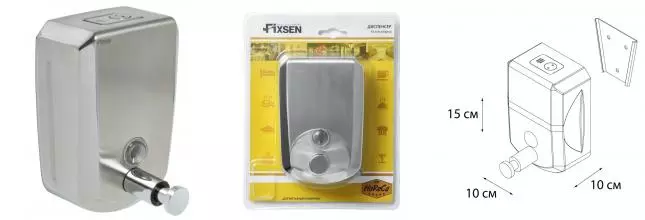 Дозатор для мыла «Fixsen» Hotel FX-31012 на стену матовый хром