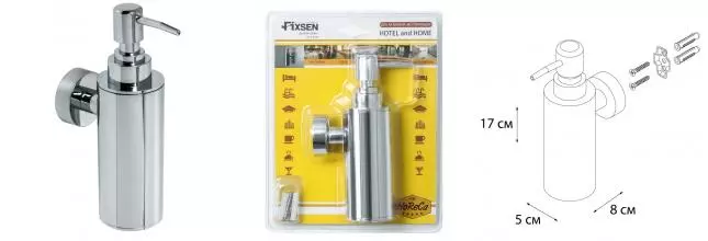 Дозатор для мыла «Fixsen» Hotel FX-31012B на стену хром
