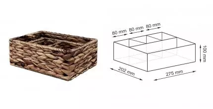 Органайзер «WasserKRAFT» Wern WB-421-M на стол тёмно-коричневый Органайзер «WasserKRAFT» Wern WB-421-M на стол тёмно-коричневый