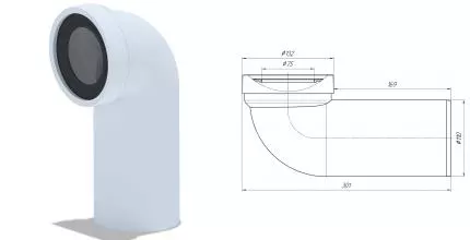 Патрубок для унитаза «АНИпласт» W9220 110*90°