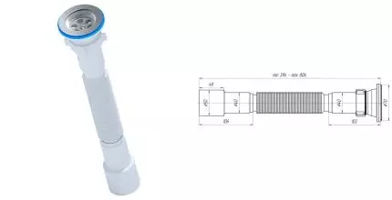 Сифон для раковины «АНИпласт» G106 белый