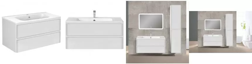 Тумба с раковиной «Vincea» Vico 100 (VCB-2VP100W) подвесная G.White Тумба с раковиной «Vincea» Vico 100 (VCB-2VP100W) подвесная G.White