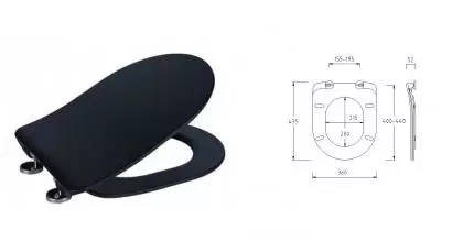 Сиденье для унитаза «Esbano» Lotus ZAESUPLOTUBM ультратонкое дюропласт с микролифтом черное матовое Сиденье для унитаза «Esbano» Lotus ZAESUPLOTUBM ультратонкое дюропласт с микролифтом черное матовое