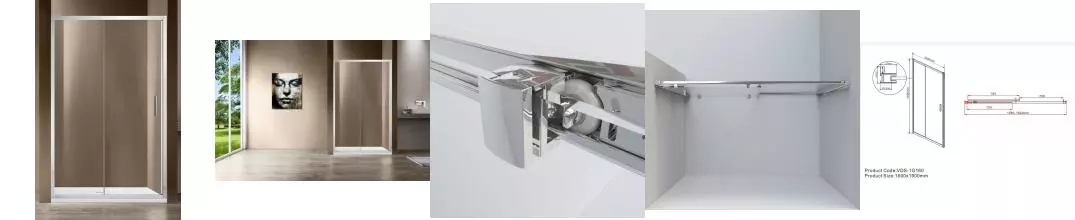 Душевая дверь «Vincea» Garda VDS-1G160CL 160/190 прозрачная/хром универсальная