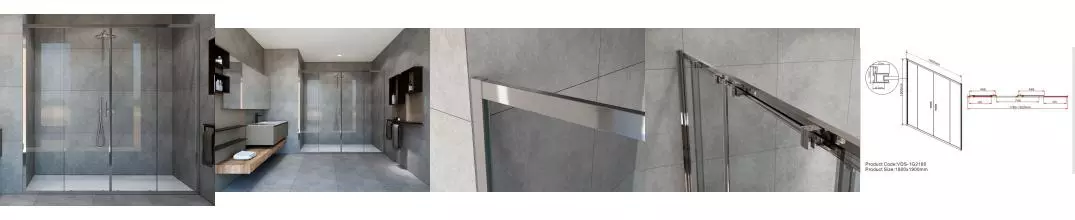 Душевая дверь «Vincea» Garda VDS-1G2180CL 180/190 прозрачная/хром