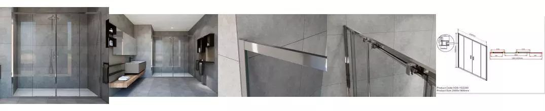 Душевая дверь «Vincea» Garda VDS-1G2200CL 200/190 прозрачная/хром