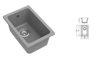 Мойка для кухни «Ewigstein» EW-2540 31/45 искусственный камень серый металлик