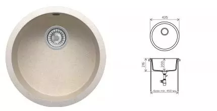 Мойка для кухни «Tolero» Classic R-104 №102 44 искусственный камень сафари Мойка для кухни «Tolero» Classic R-104 №102 44 искусственный камень сафари