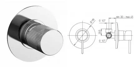Смеситель для душа «Paini» Cox grip 7GCR690 хром Смеситель для душа «Paini» Cox grip 7GCR690 хром