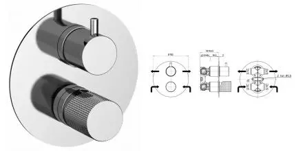 Смеситель для душа «Paini» Cox grip 7GCR6911 хром