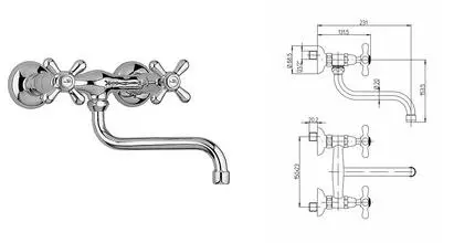 Смеситель для кухонной мойки «Paini» Liberty 17CR501 хром