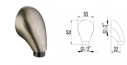 Подключение для душевого шланга «Lemark» LM4883B бронза