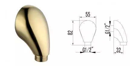 Подключение для душевого шланга «Lemark» LM4783G золото