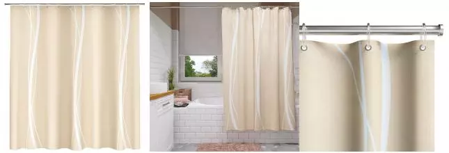 Штора для ванной «Fora» Line FOR-LN202 180/180 бежевая