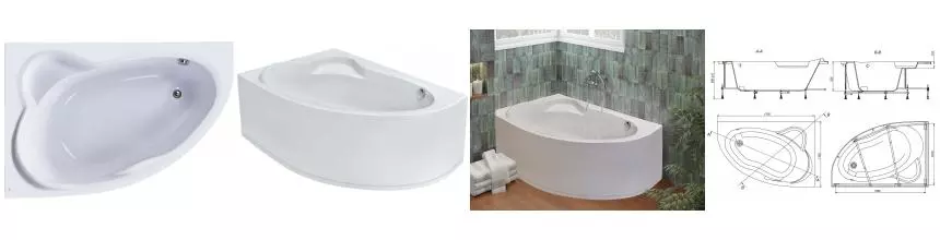 Ванна акриловая «Roca» Luna New 170/115 (7248640000) без опор без сифона белая левая Ванна акриловая «Roca» Luna New 170/115 (7248640000) без опор без сифона белая левая