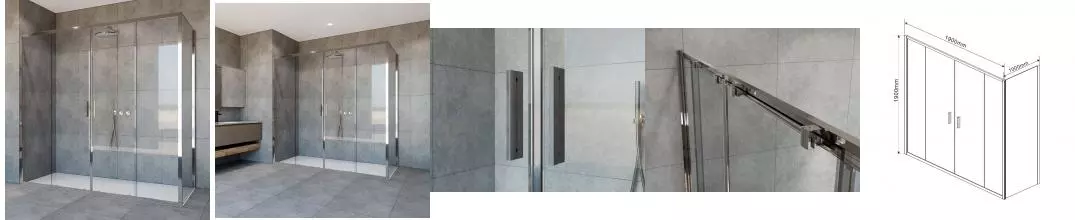 Душевой угол-ограждение «Vincea» Garda VSR-1G21019CL 190/100 прозрачный/хром прямоугольный без поддона универсальный