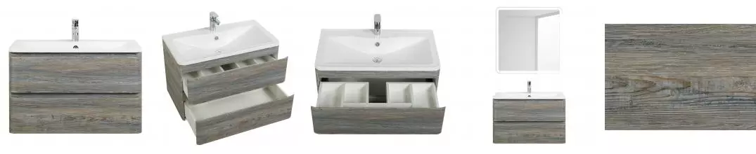 Тумба с раковиной «Belbagno» Albano 80 (BB800/455-LV-MR-ALR) подвесная Pino Scania Тумба с раковиной «Belbagno» Albano 80 (BB800/455-LV-MR-ALR) подвесная Pino Scania