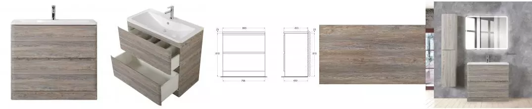 Тумба с раковиной «Belbagno» Albano 80 (BB800/455-LV-MR-ALR) Pino Scania Тумба с раковиной «Belbagno» Albano 80 (BB800/455-LV-MR-ALR) Pino Scania