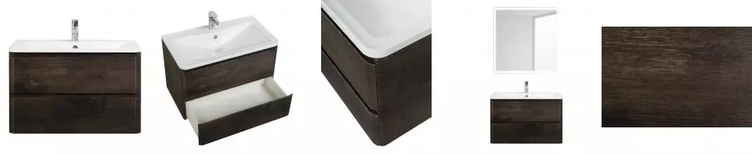 Тумба с раковиной «Belbagno» Albano 100 (BB1000/455-LV-MR-ALR) подвесная Rovere Nature Grigio Тумба с раковиной «Belbagno» Albano 100 (BB1000/455-LV-MR-ALR) подвесная Rovere Nature Grigio
