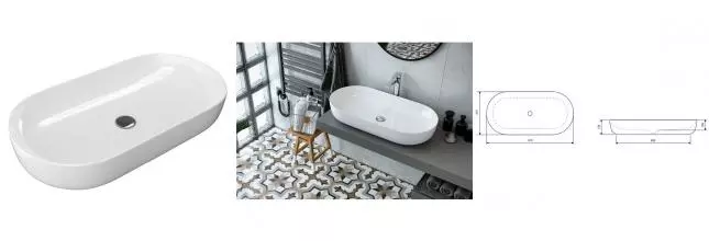 Раковина «Excellent» Jima 82/41 CEAC.2001.820.WH фарфоровая белая